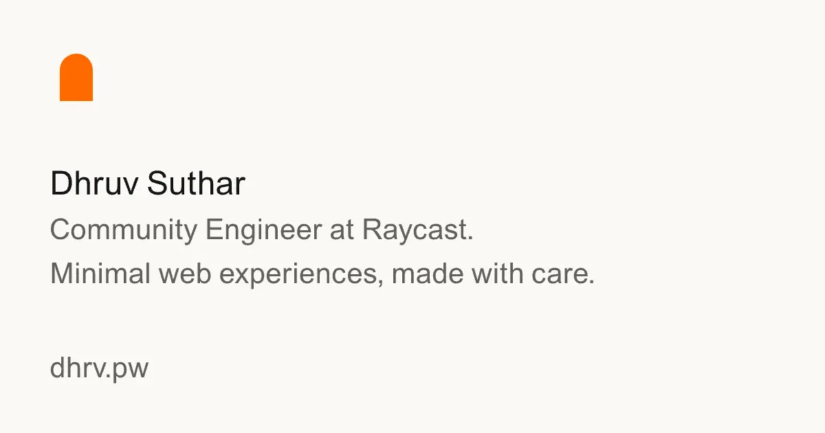 Preview of Dhruv Suthar's website