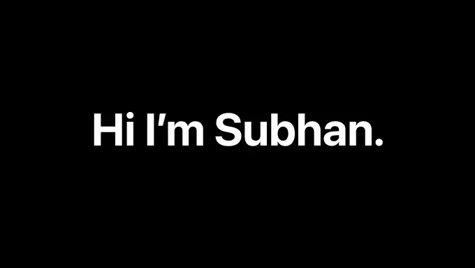 Preview of Syed Subhan's website