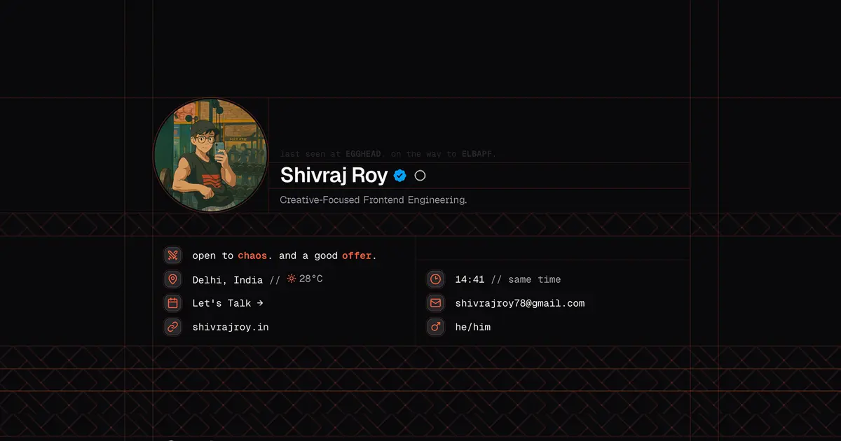 Preview of Shivraj Roy's website