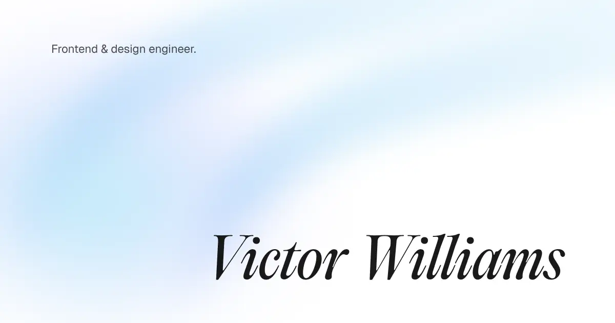 Preview of Victor Williams's website
