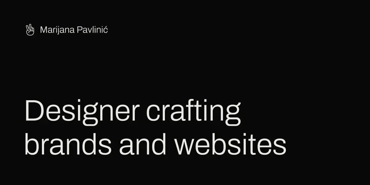 Preview of Marijana Pavlinić's website