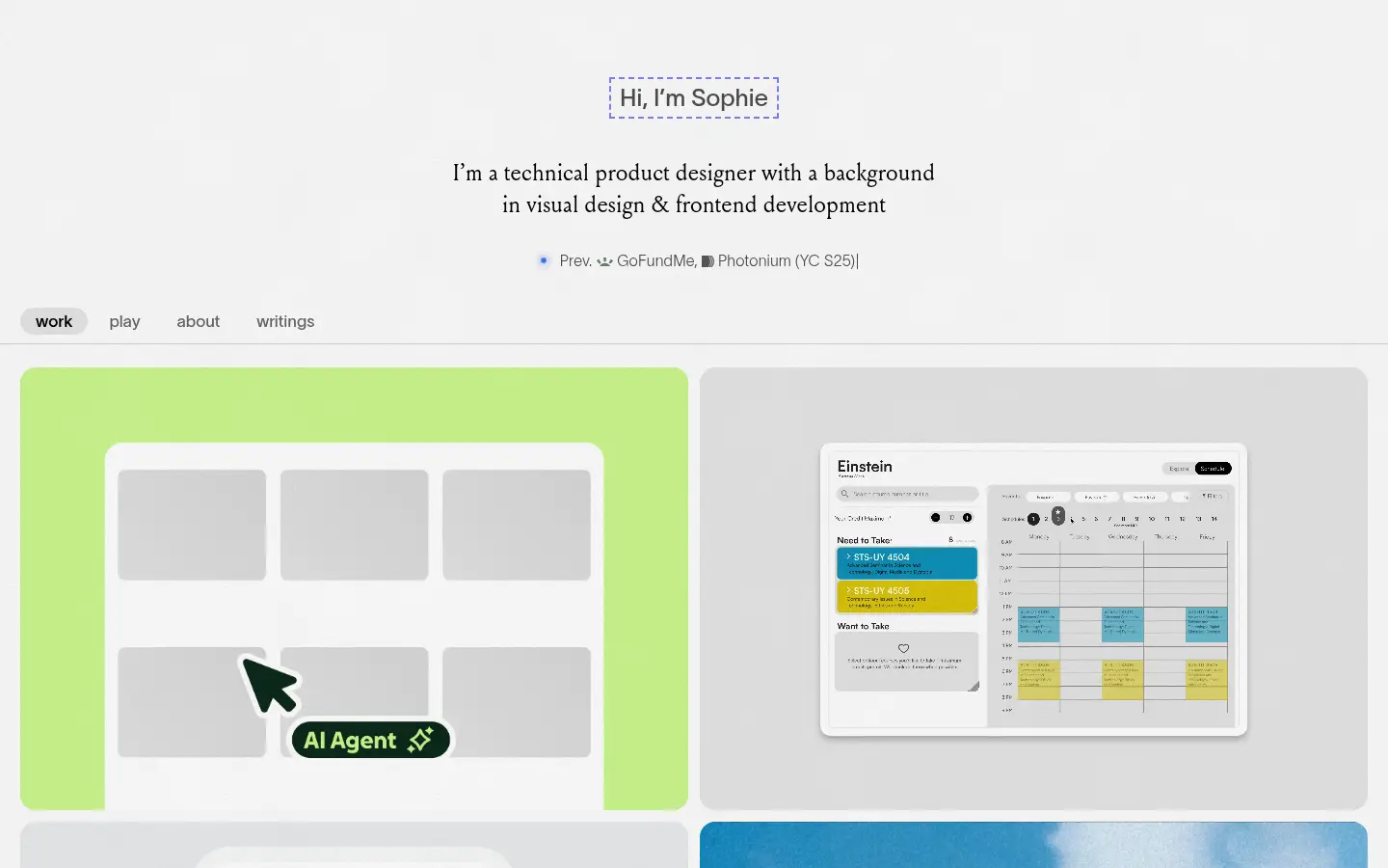 Screenshot of Sophie Manalo's website