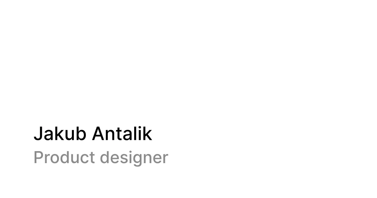 Preview of Jakub Antalík's website