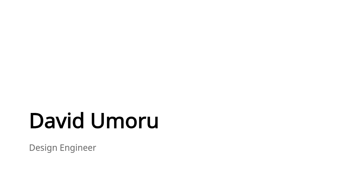 Preview of David Umoru's website