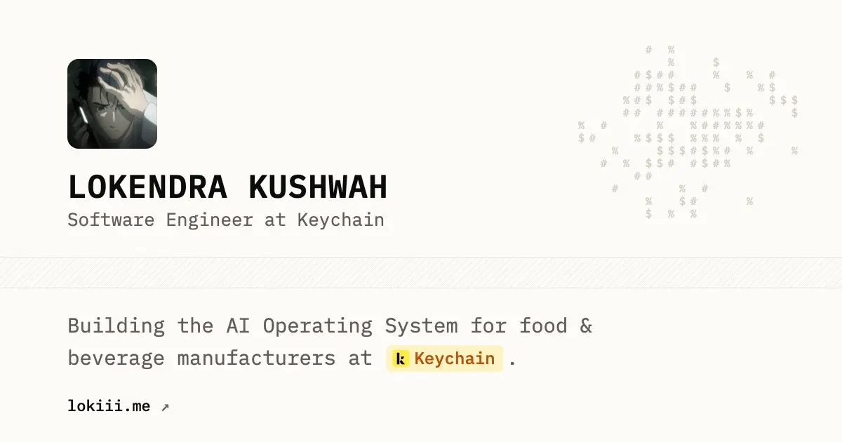 Preview of Lokendra Kushwah's website