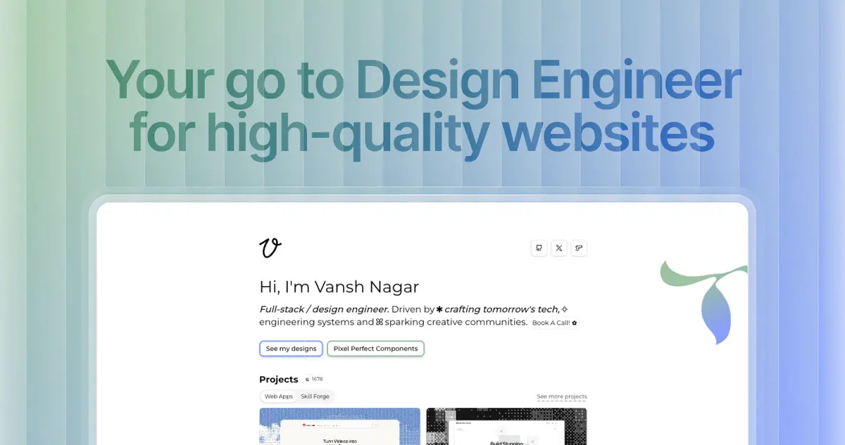Preview of Vansh Nagar's website