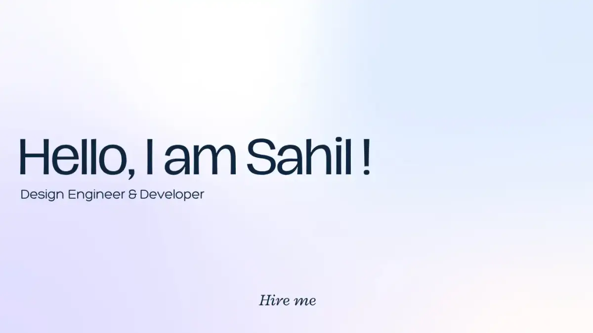 Preview of Sahil Singh's website