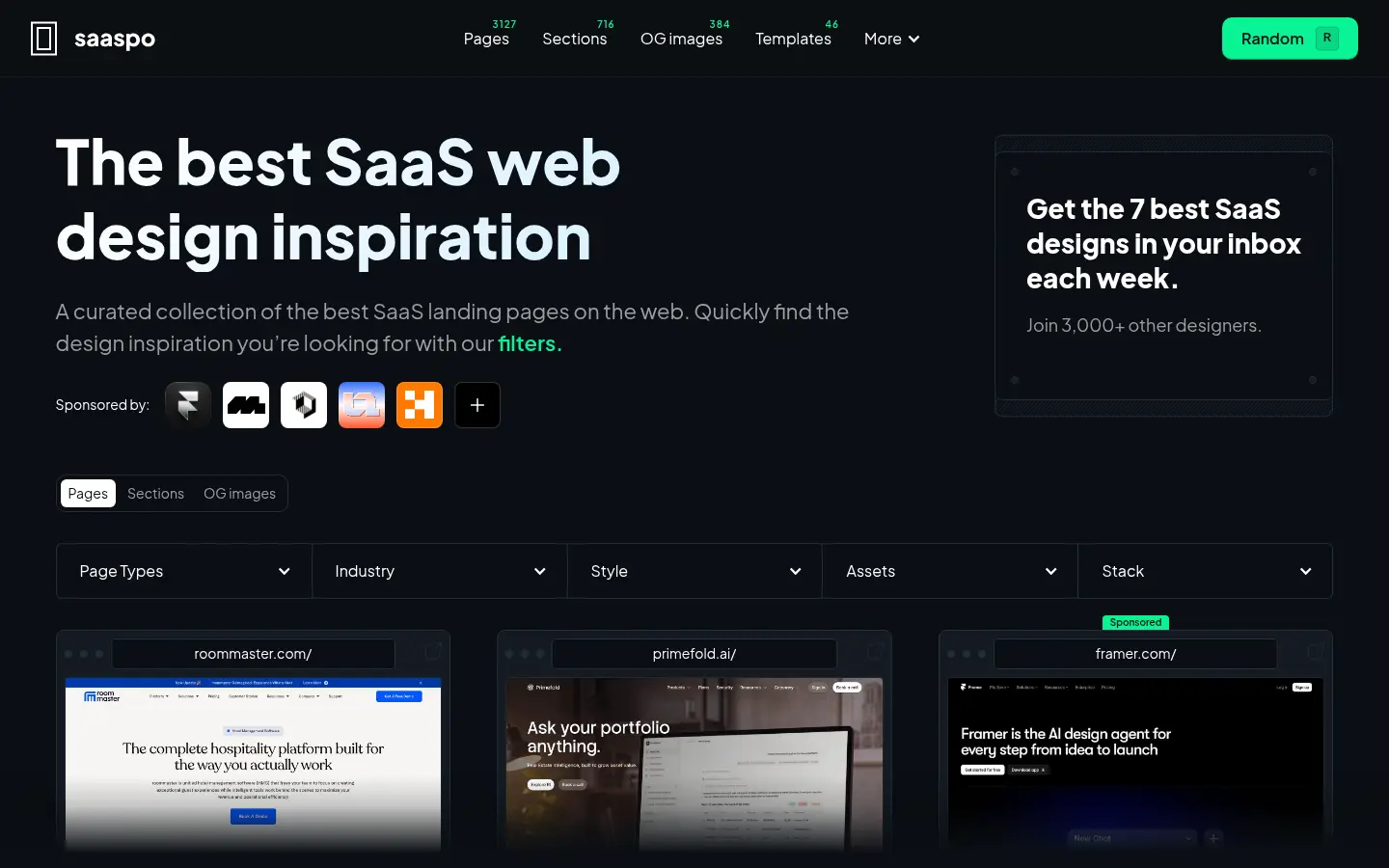 Screenshot of Saaspo