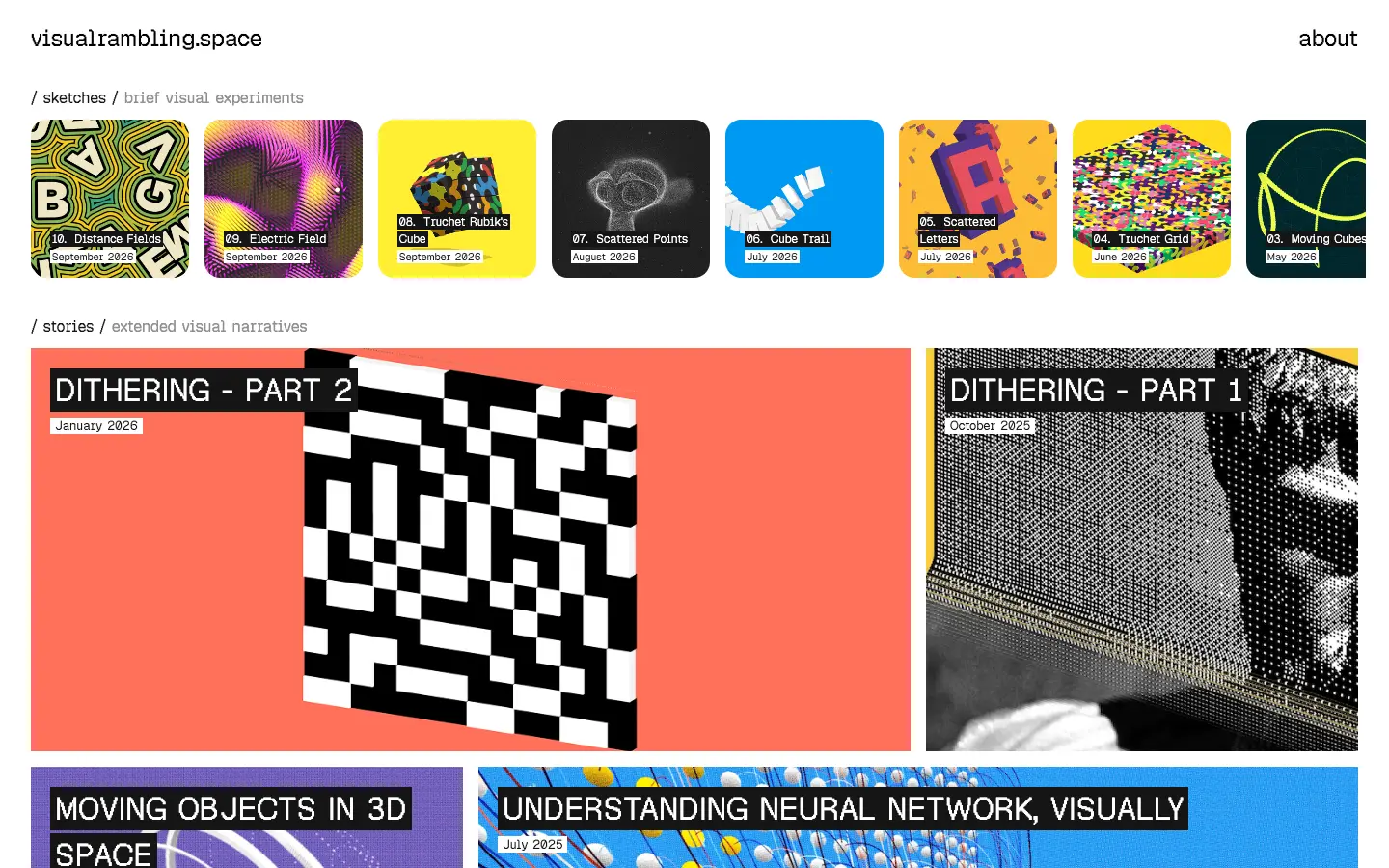 Screenshot of Visual Rambling