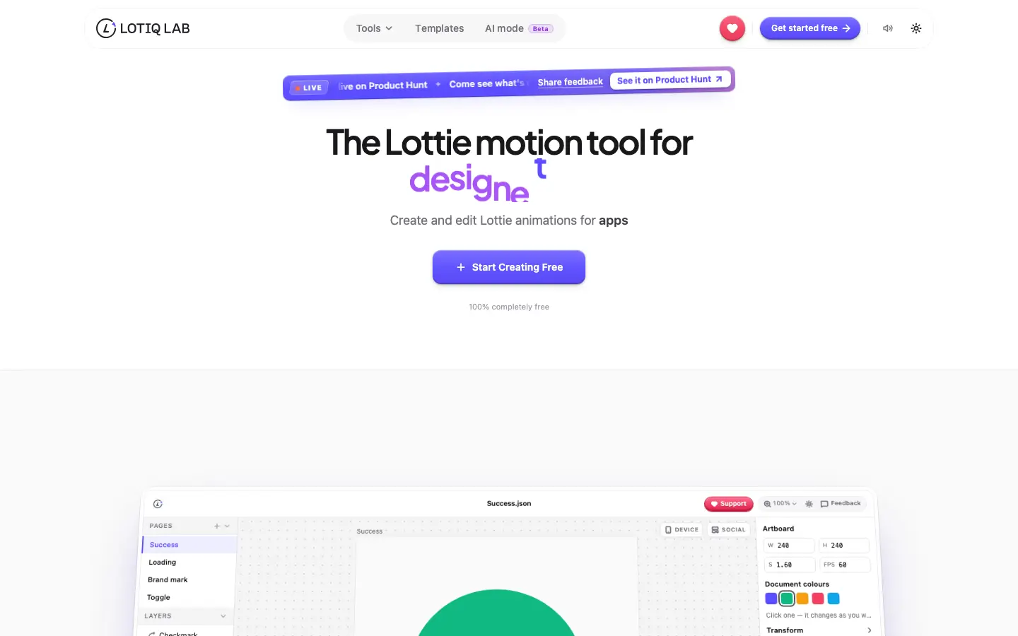 Screenshot of Lotiqlab