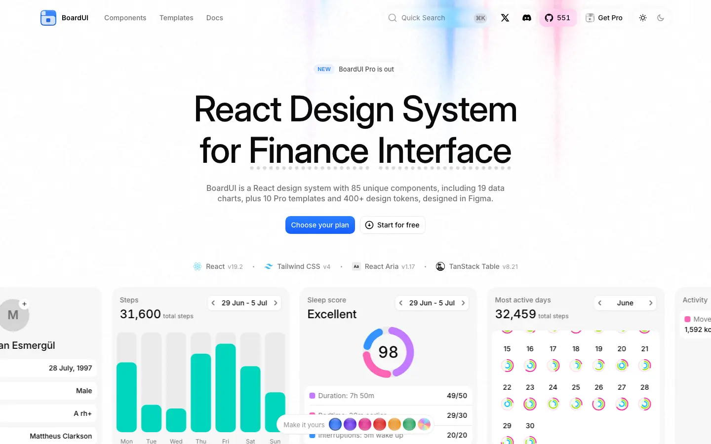 Screenshot of BoardUI