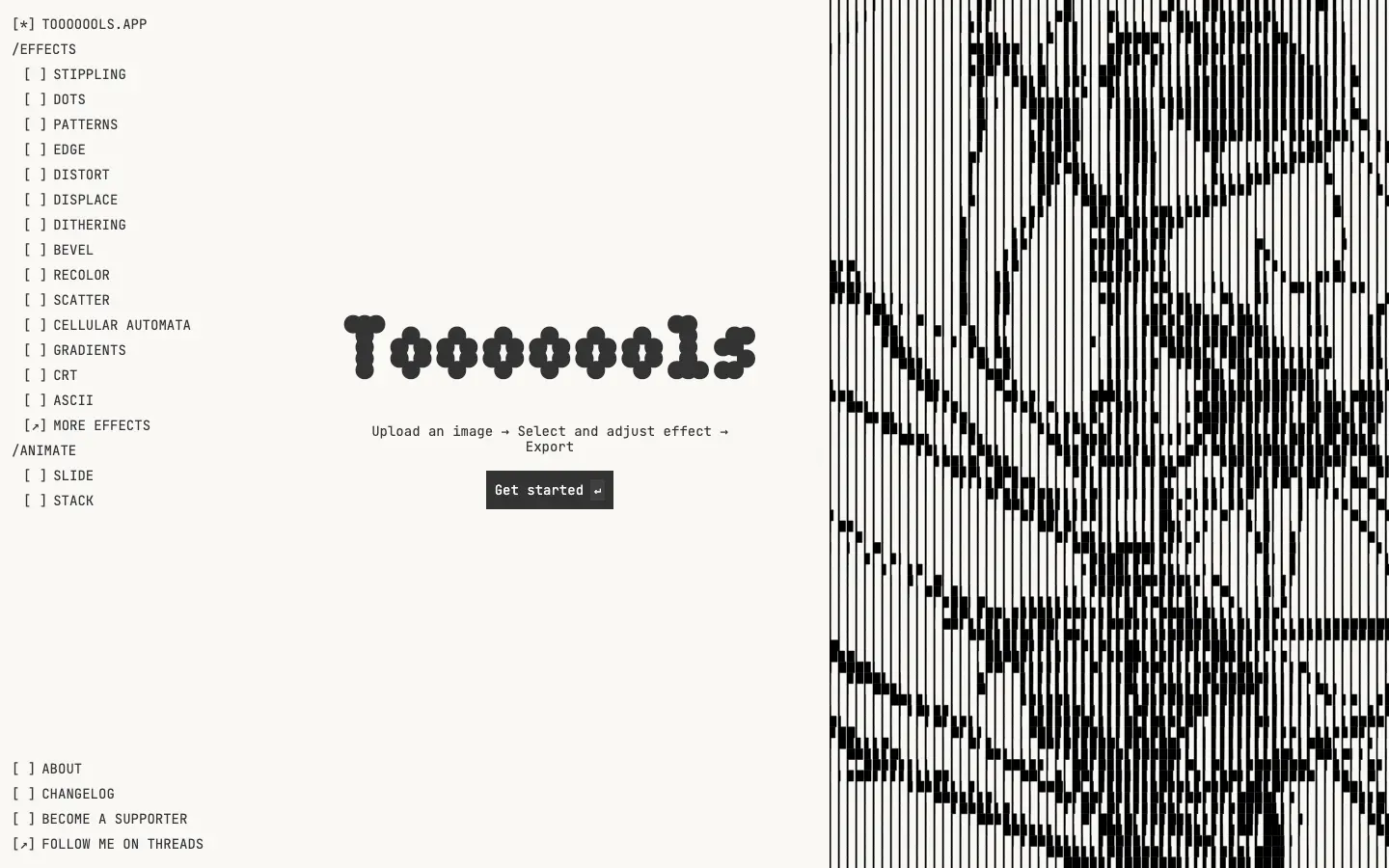 Screenshot of Tooooools