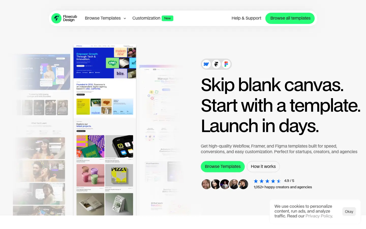 Screenshot of Flowcub