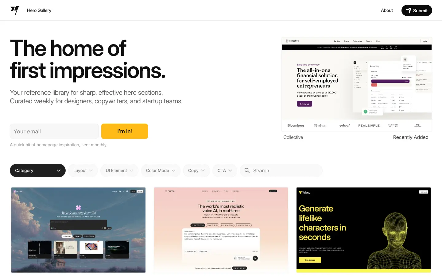 Screenshot of Hero Gallery