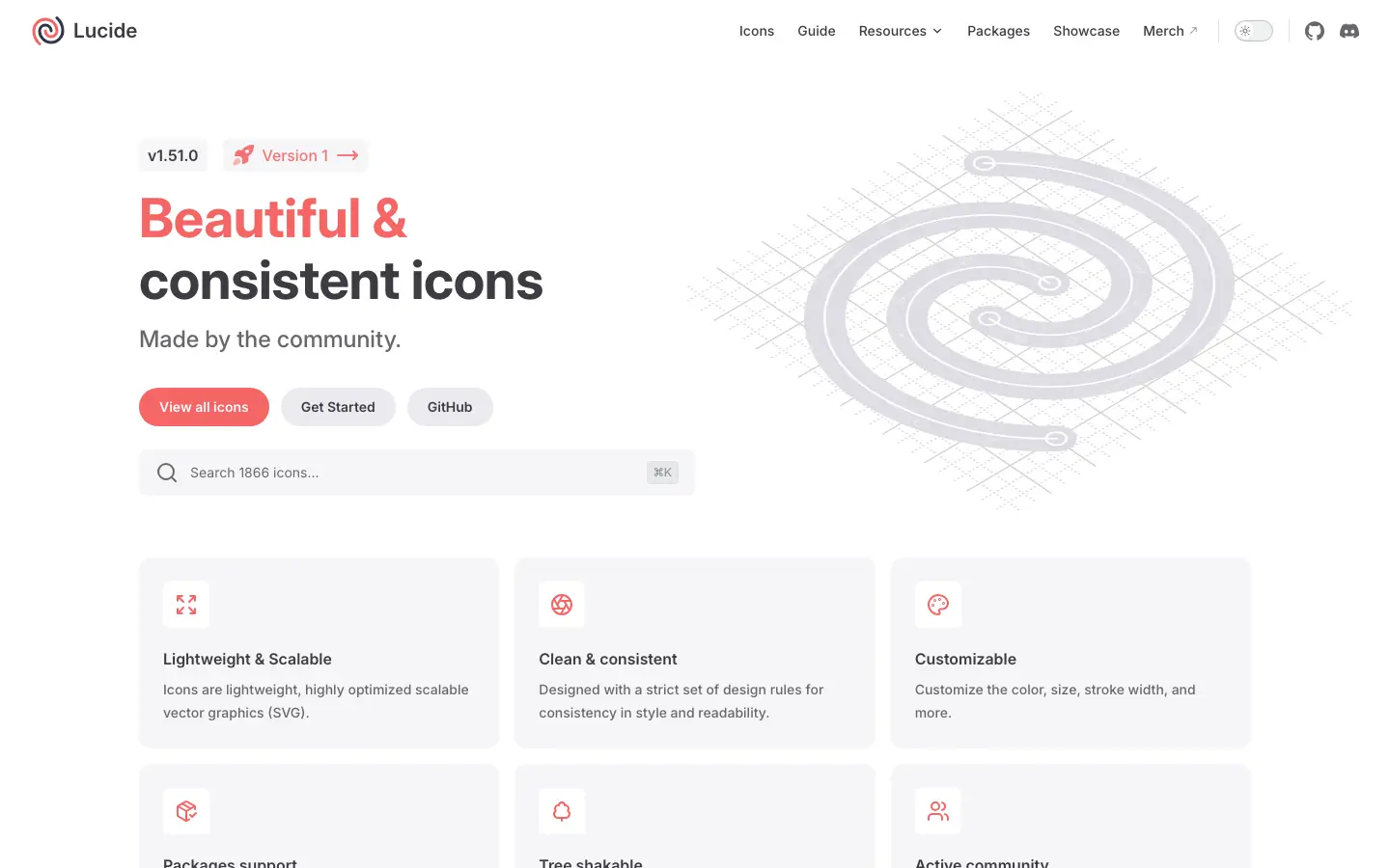 Screenshot of Lucide