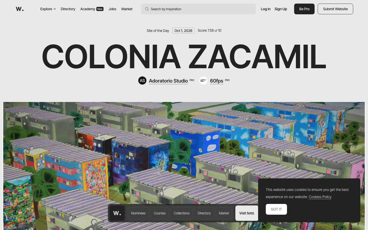 Screenshot of Awwwards