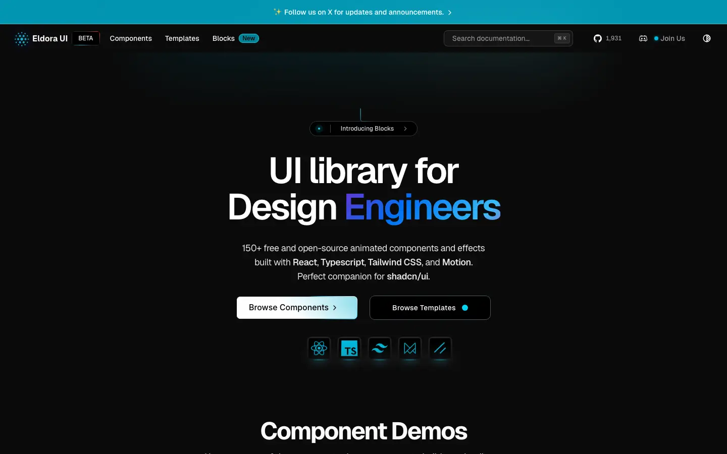 Screenshot of Eldora UI