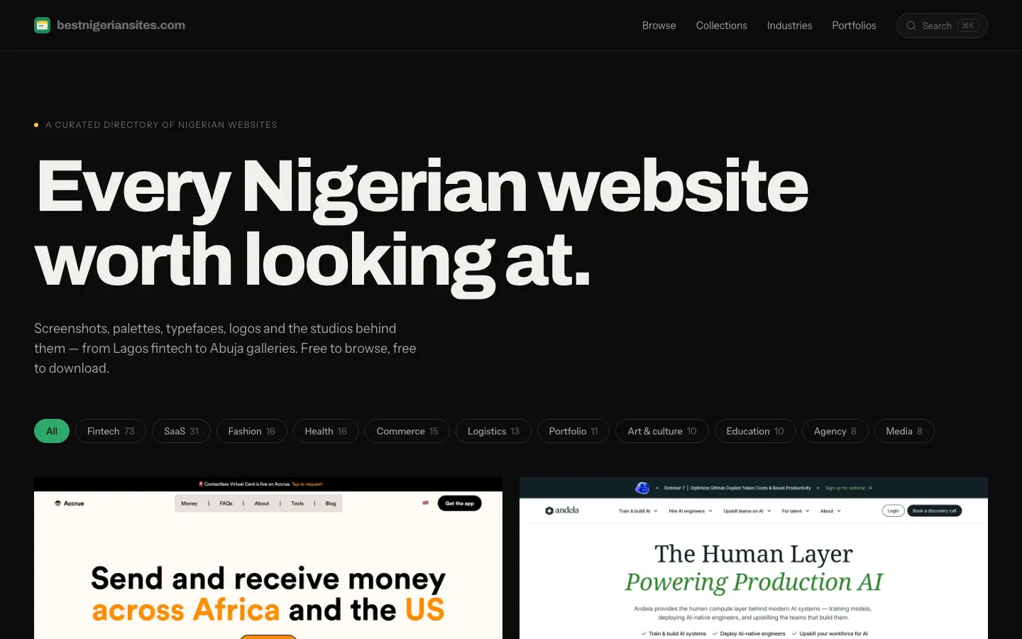 Screenshot of Best Nigerian Sites